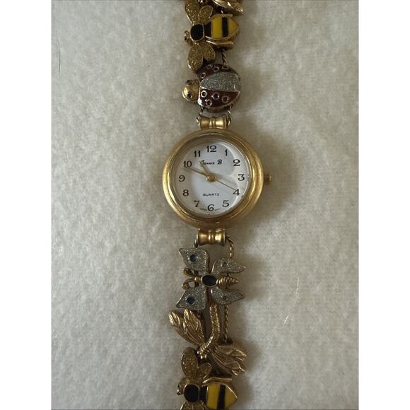 Vtg Jennie B Garden Friends Watch Women 24mm Butterfly main image 4